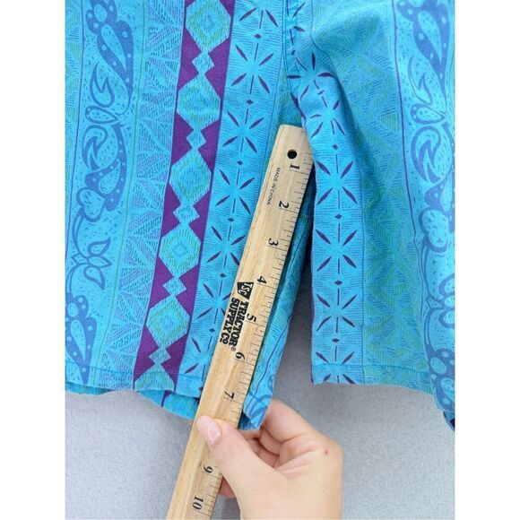 Vintage Cheetah Mervyns Mens Blue Purple Drawstring Swim Trunks Shorts Small - Picture 5 of 7